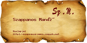 Szappanos Manó névjegykártya
